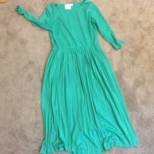 ASOS Green Pleated Dress